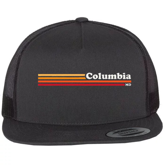 Vintage 1980s Graphic Style Columbia Maryland Flat Bill Trucker Hat