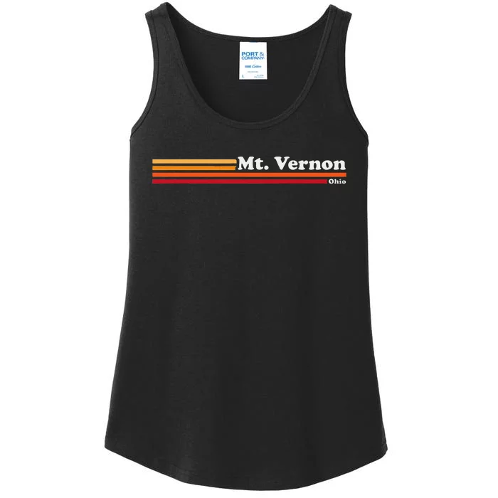 Vintage 1980s Graphic Style Mt. Vernon Ohio Ladies Essential Tank