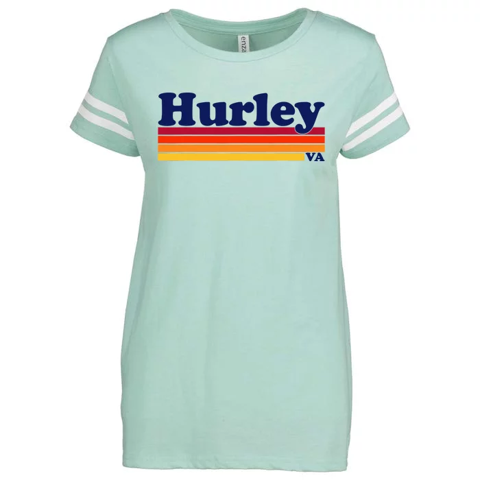 Vintage 1980s Graphic Style Hurley Virginia Enza Ladies Jersey Football T-Shirt