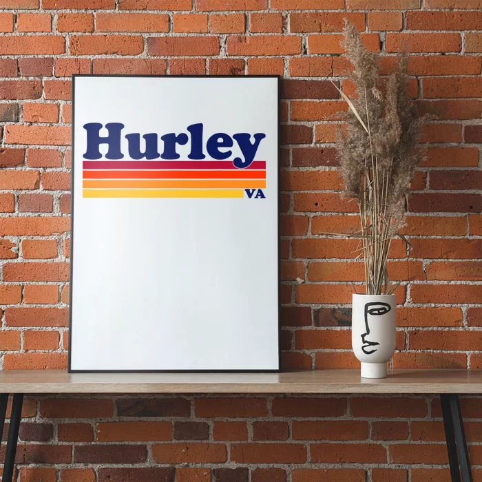 Vintage 1980s Graphic Style Hurley Virginia Poster