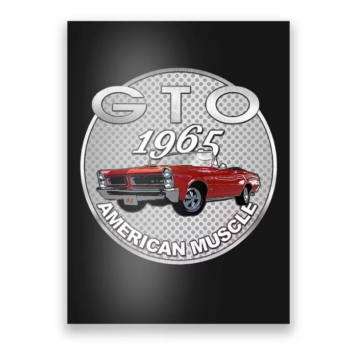 Vintage 1965 Gto Convertible Classic American Muscle Cars Poster