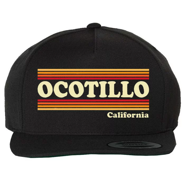 Vintage 1980s Graphic Style Ocotillo California Wool Snapback Cap