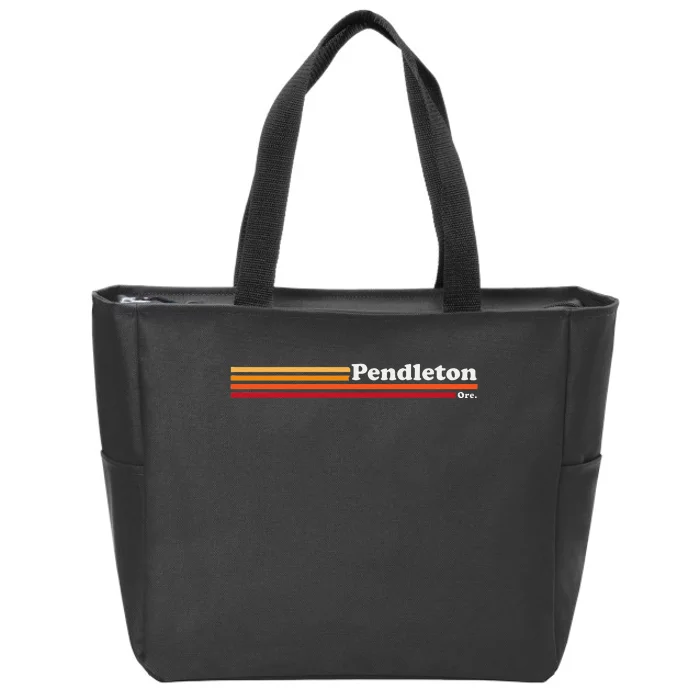 Vintage 1980s Graphic Style Pendleton Oregon Zip Tote Bag