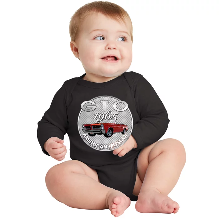 Vintage 1965 Gto Convertible Classic American Muscle Cars Baby Long Sleeve Bodysuit