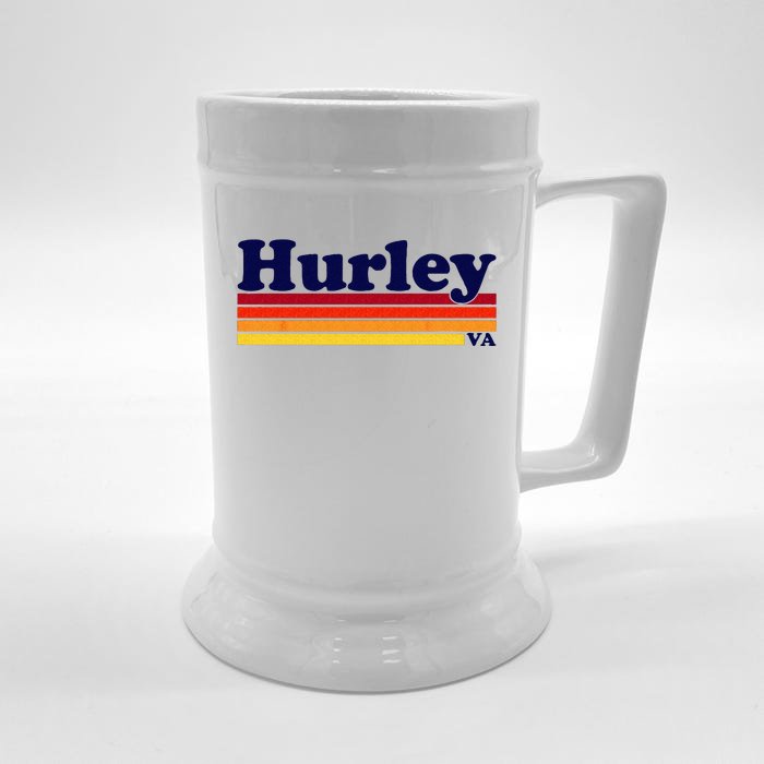 Vintage 1980s Graphic Style Hurley Virginia Front & Back Beer Stein