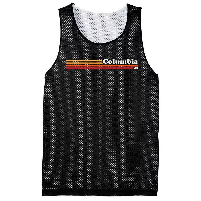 Vintage 1980s Graphic Style Columbia Maryland Mesh Reversible Basketball Jersey Tank