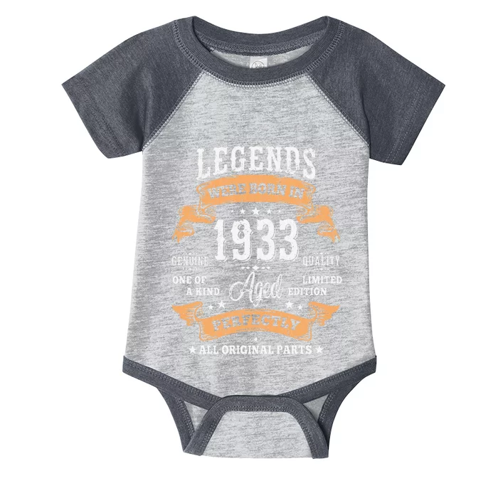 Vintage 1933 Limited Edition 90 Year Old Gifts 90th Birthday Infant Baby Jersey Bodysuit