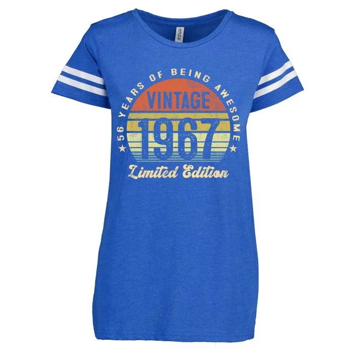 Vintage 1967 Limited Edition Birthday 56th Dad Birthday Grandpa Birthday Enza Ladies Jersey Football T-Shirt