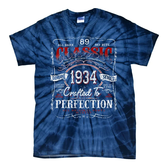 Vintage 1934 Limited Edition 89 Year Old 89th Birthday Cute Tie-Dye T-Shirt