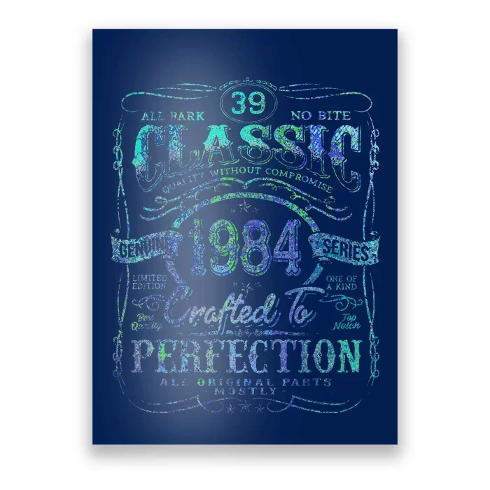 Vintage 1984 Limited Edition 39 Year Old 39th Birthday Love Poster