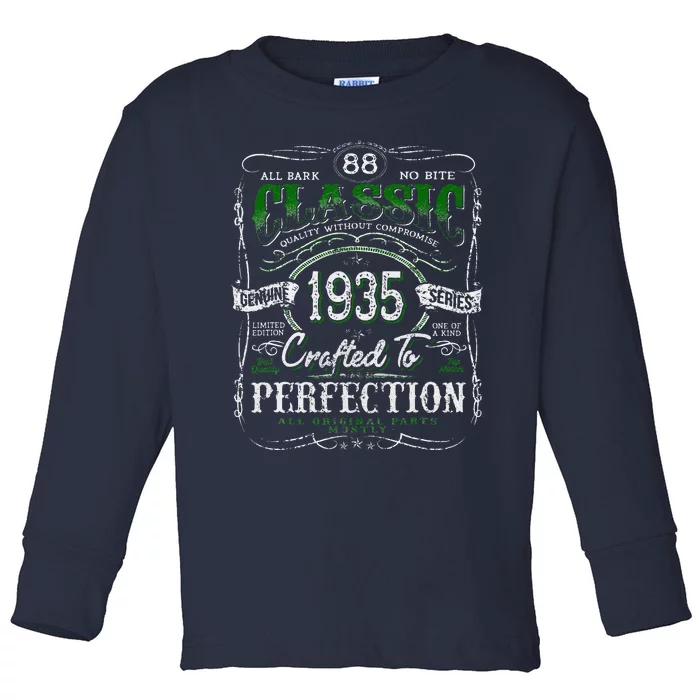 Vintage 1935 Limited Edition 88 Year Old 88th Birthday Cute Toddler Long Sleeve Shirt