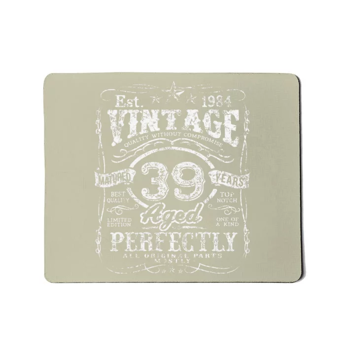 Vintage 1984 Limited Edition 39 Year Old 39th Birthdays Cute Mousepad