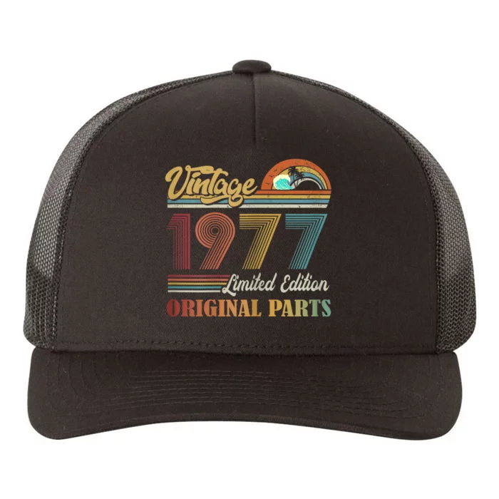 Vintage 1977 Limited Edition Original Parts 47 Years Old Yupoong Adult 5-Panel Trucker Hat