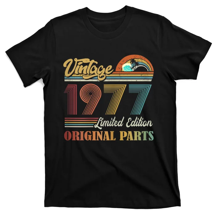 Vintage 1977 Limited Edition Original Parts 47 Years Old T-Shirt