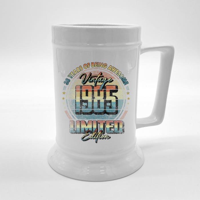 Vintage 1985 Limited Edition 38 Year Old 38th Birthday Front & Back Beer Stein