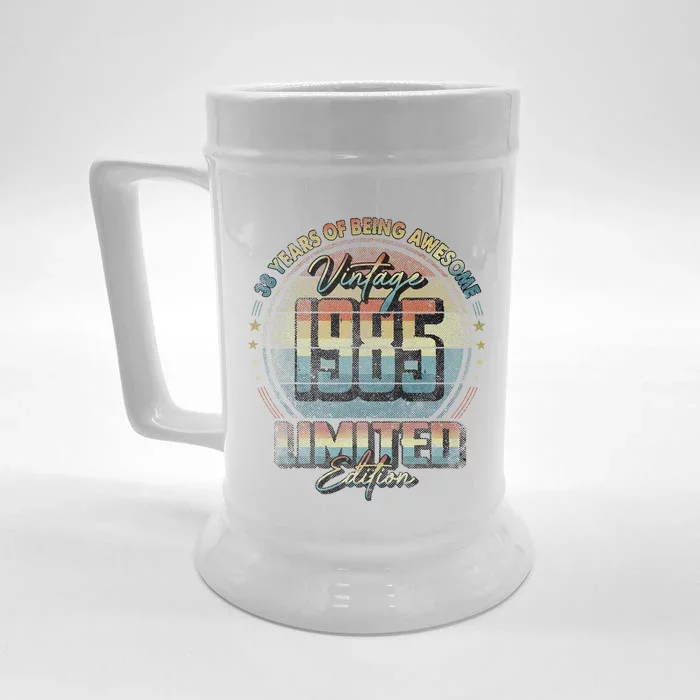 Vintage 1985 Limited Edition 38 Year Old 38th Birthday Front & Back Beer Stein