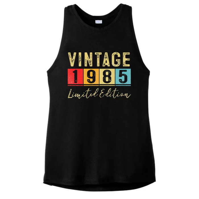 Vintage 1985 Limited Edition Made In 1985 38th Birthday Gift Ladies Tri-Blend Wicking Tank