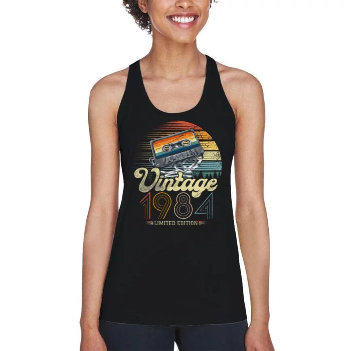 Vintage 1984 Limited Edition Vintage Birthday Gift Idea Women's Racerback Tank