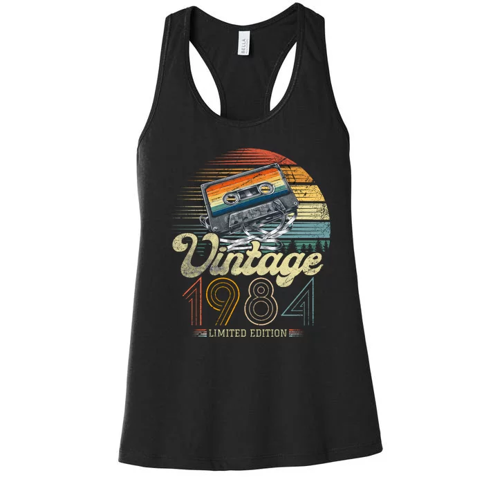 Vintage 1984 Limited Edition Vintage Birthday Gift Idea Women's Racerback Tank