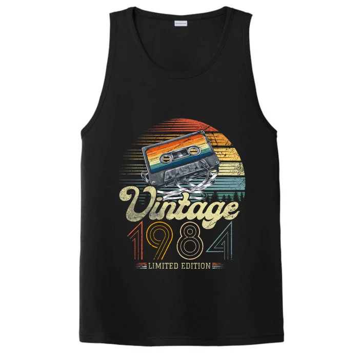 Vintage 1984 Limited Edition Vintage Birthday Gift Idea Performance Tank