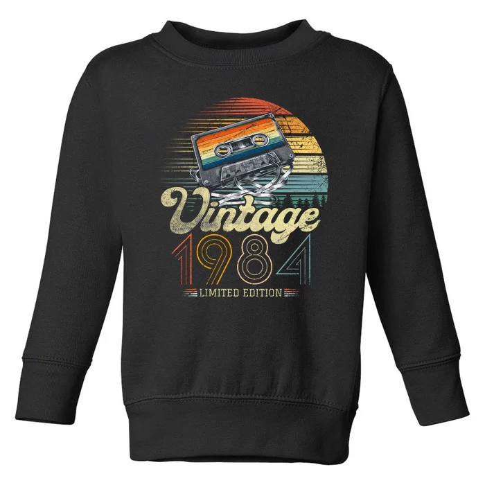 Vintage 1984 Limited Edition Vintage Birthday Gift Idea Toddler Sweatshirt