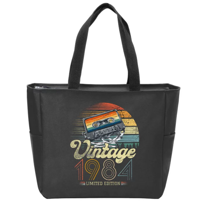 Vintage 1984 Limited Edition Vintage Birthday Gift Idea Zip Tote Bag