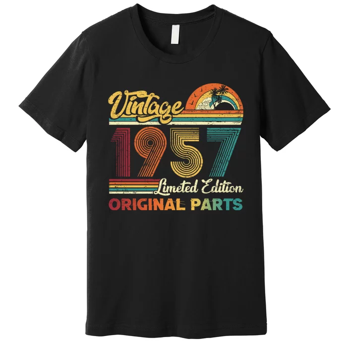 Vintage 1957 Limited Edition Original Parts 65th Birthday Premium T-Shirt