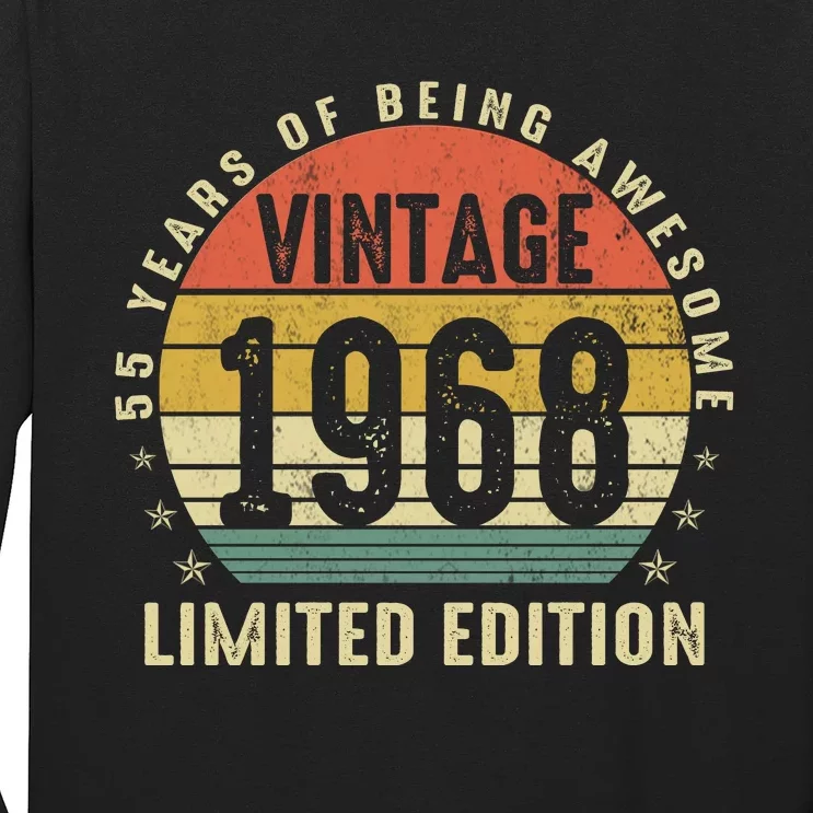 Vintage 1968 Limited Edition 55 Year Old Gifts 55th Birthday Long Sleeve Shirt