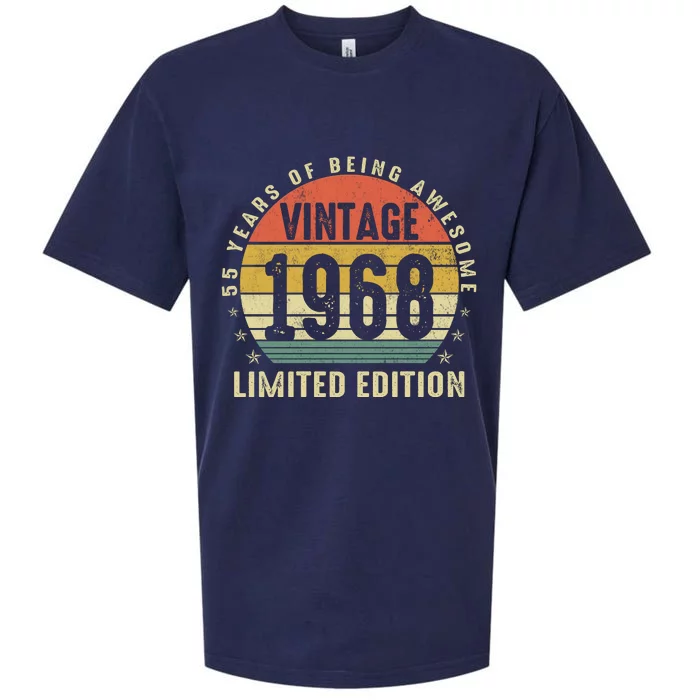 Vintage 1968 Limited Edition 55 Year Old Gifts 55th Birthday Sueded Cloud Jersey T-Shirt