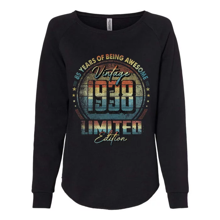 Vintage 1938 Limited Edition 85 Year Old 85th Birthday Womens California Wash Sweatshirt