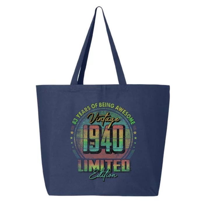 Vintage 1940 Limited Edition 83 Year Old 83rd Birthday 25L Jumbo Tote