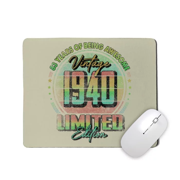 Vintage 1940 Limited Edition 83 Year Old 83rd Birthday Mousepad