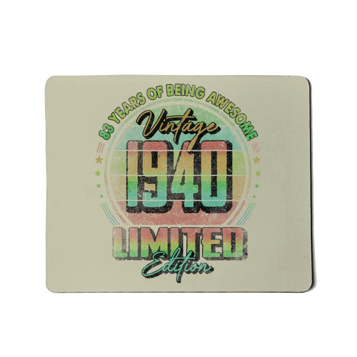 Vintage 1940 Limited Edition 83 Year Old 83rd Birthday Mousepad