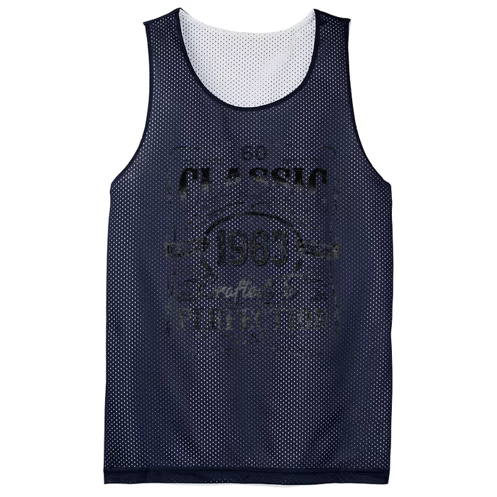 Vintage 1963 Limited Edition 60 Year Old 60th Birthday Funny Mesh Reversible Basketball Jersey Tank