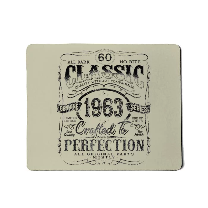 Vintage 1963 Limited Edition 60 Year Old 60th Birthday Funny Mousepad