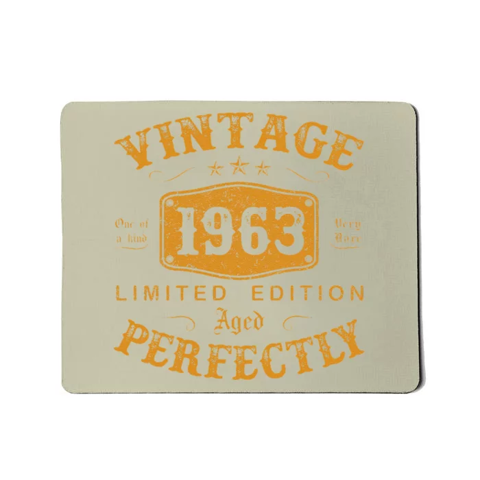 Vintage 1963 Limited Edition 60 Year Old Birthday Gifts Mousepad