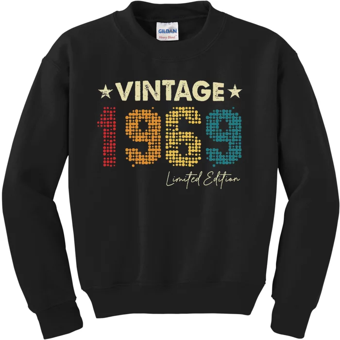 Vintage 1969 Limited Edition 55 Years Old 69th Birthday Kids Sweatshirt