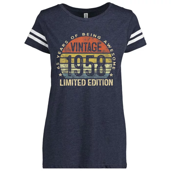 Vintage 1958 Limited Edition 65 Year Old Gifts 65th Birthday Enza Ladies Jersey Football T-Shirt