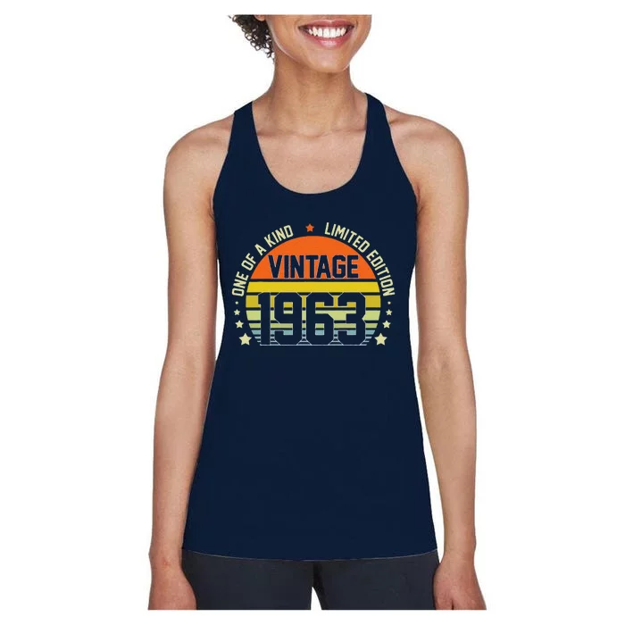 Vintage 1963 Limited Edition 60 Year Old Gifts 60th Birthday Love Women's Racerback Tank