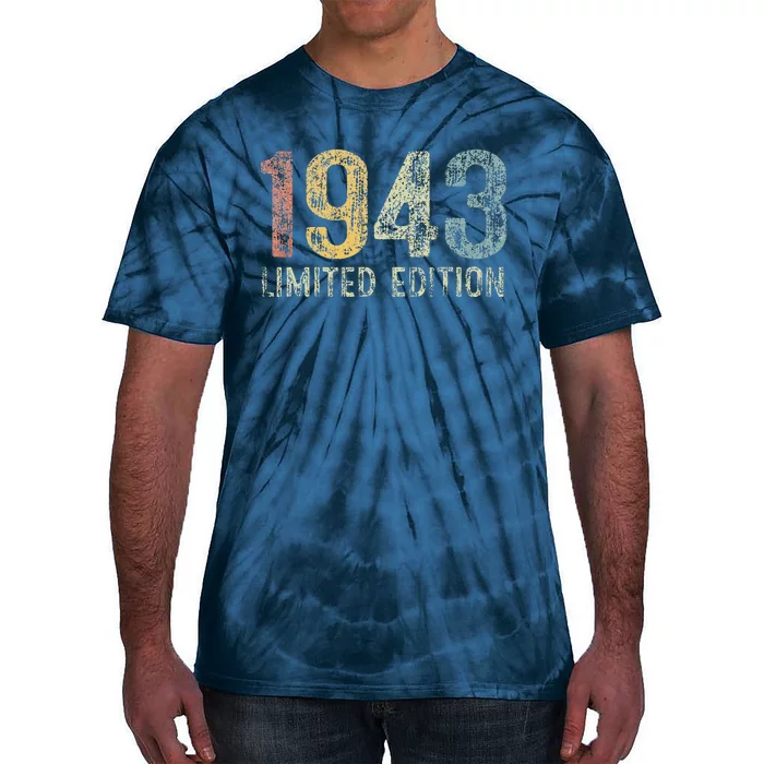 Vintage 1943 Limited Edition 80 Year Old 80th Birthday Gifts Tie-Dye T-Shirt