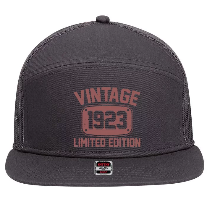 Vintage 1923 Limited Edition 100th Birthday 7 Panel Mesh Trucker Snapback Hat