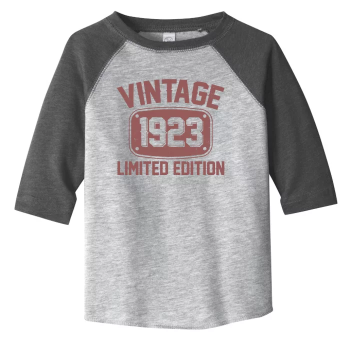 Vintage 1923 Limited Edition 100th Birthday Toddler Fine Jersey T-Shirt