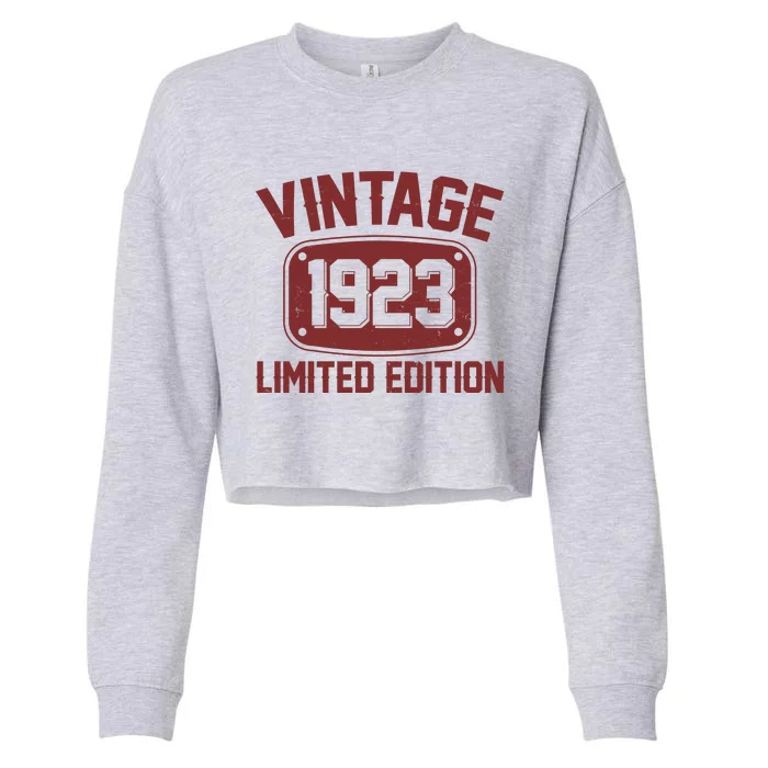 Vintage 1923 Limited Edition 100th Birthday Cropped Pullover Crew