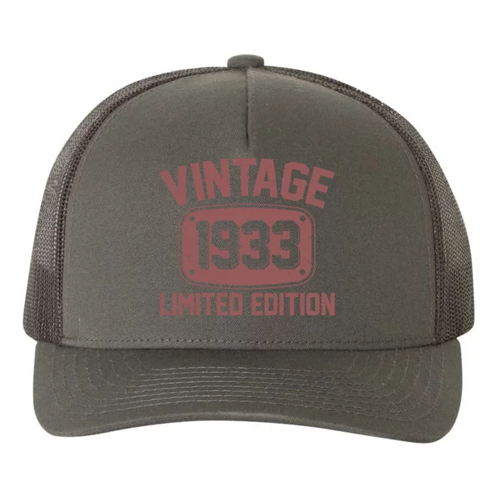 Vintage 1933 Limited Edition 90th Birthday Yupoong Adult 5-Panel Trucker Hat