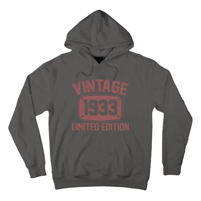 Vintage 1933 Limited Edition 90th Birthday Tall Hoodie