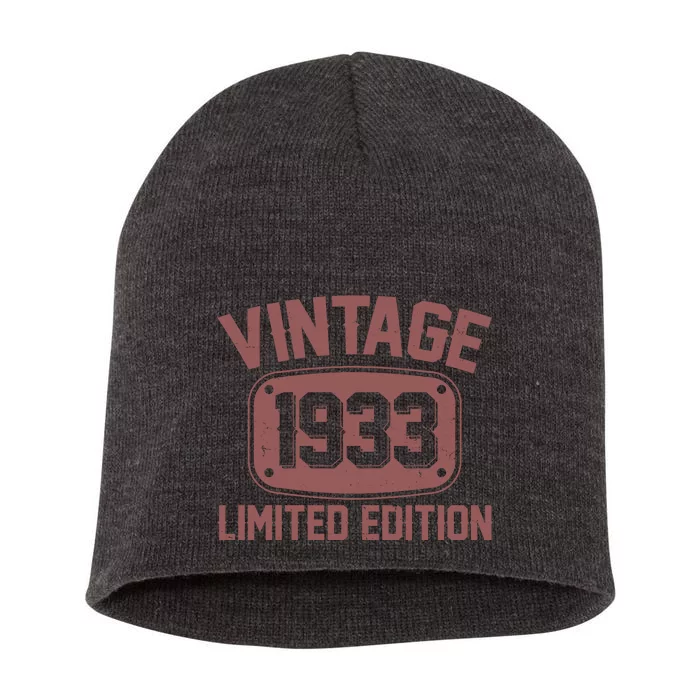 Vintage 1933 Limited Edition 90th Birthday Short Acrylic Beanie