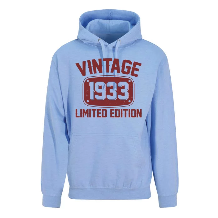 Vintage 1933 Limited Edition 90th Birthday Unisex Surf Hoodie