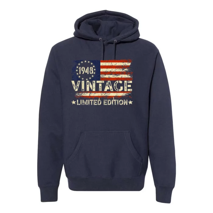 Vintage 1948 Limited Edition 75 Year Old Gifts 75th Birthday Present Premium Hoodie