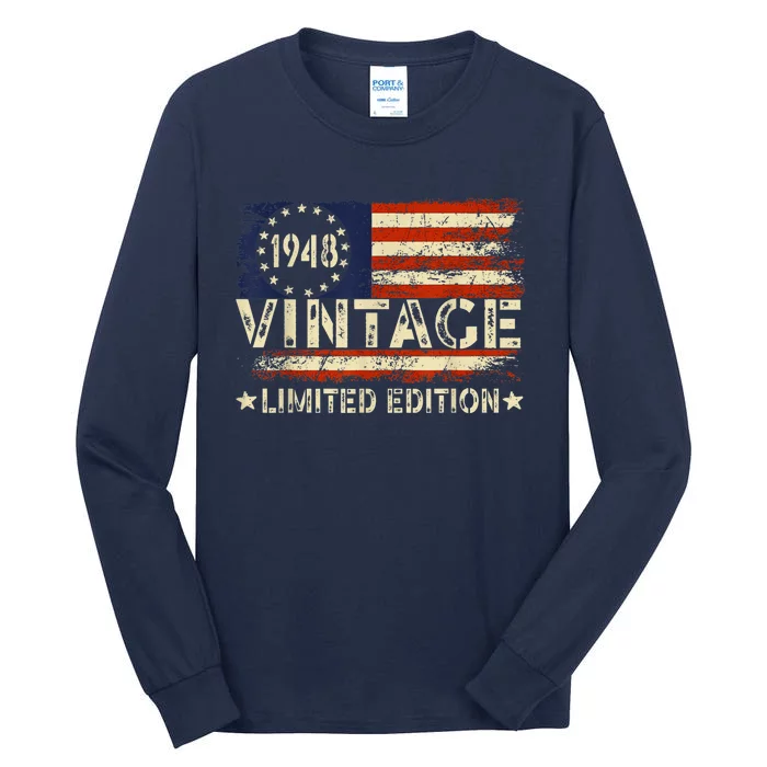 Vintage 1948 Limited Edition 75 Year Old Gifts 75th Birthday Present Tall Long Sleeve T-Shirt