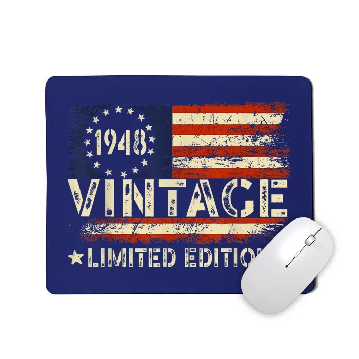 Vintage 1948 Limited Edition 75 Year Old Gifts 75th Birthday Present Mousepad